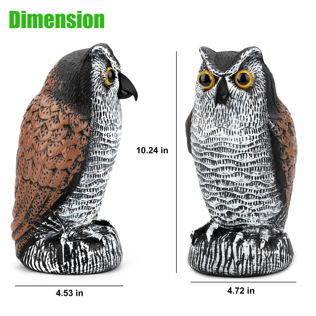 Realistic Owl Statue Garden Ornament Outdoor Decor