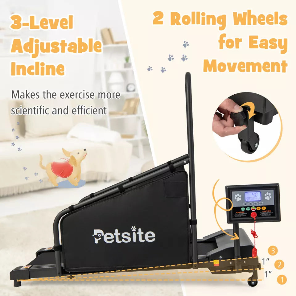 pet exercise machine with 3-level adjustable incline