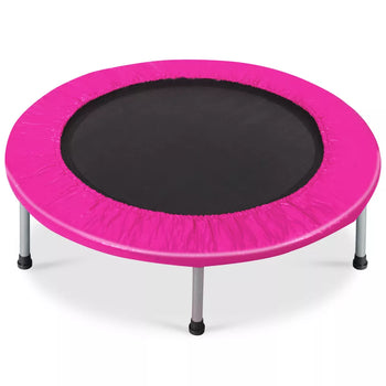 pink foldable trampoline indoor