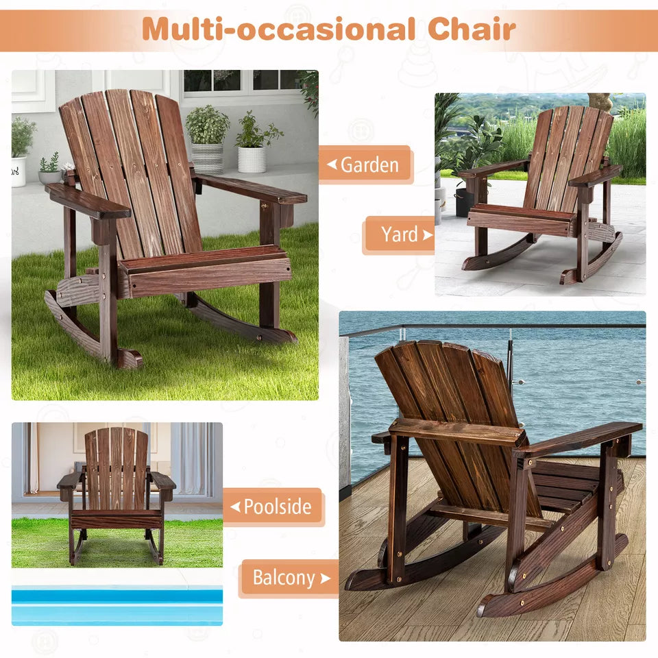 kids wooden outdoor rocking chair
