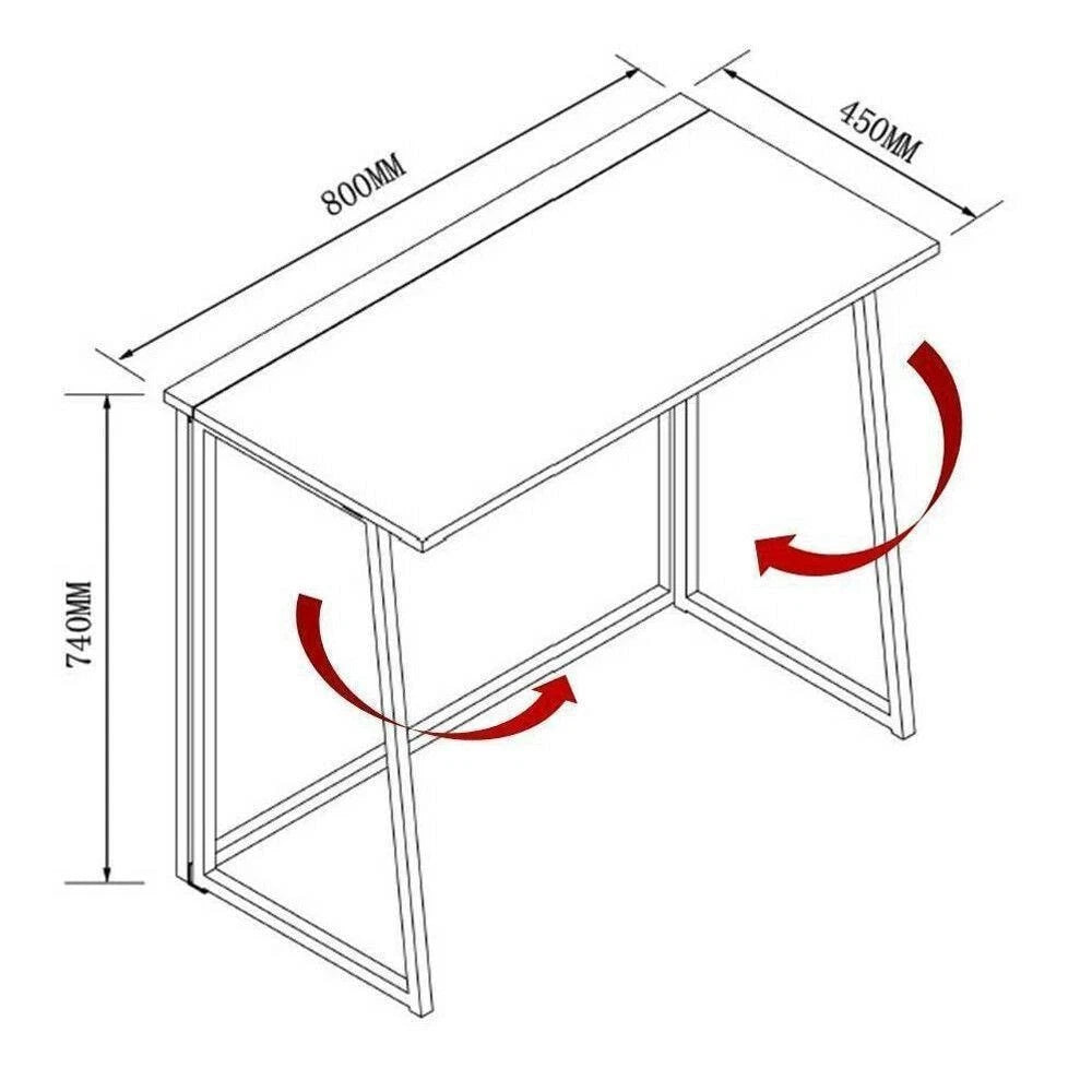 White computer desk dimensions with metal frame and spacious tabletop