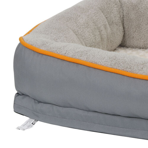 Dog Bed Memory Foam with Removable/Washable Cover and Squeaker Toy