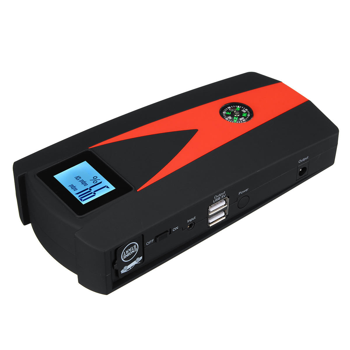 Skyorium 99900 mAh Dual USB Car Jump Starter LCD Auto Battery Booster Portable Power Pack with Jumper Cables - US Plug